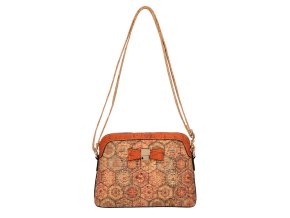 Menšia crossbody dámska kabelka v korkovom designe SE322 CORK 4