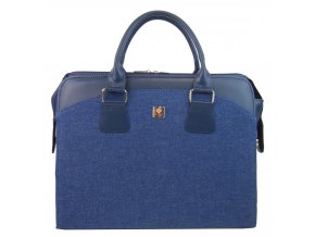PUNCE LC-01 džínsová modrá dámska kabelka pre notebook do 15.6 palca