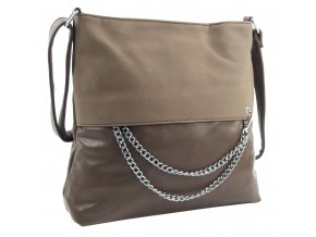 Dámska crossbody kabelka s retiazkou NH8146 šedohnedá