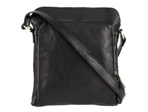 Kožená kvalitná pánska crossbody taška NICO 24x27x8 cm čierna