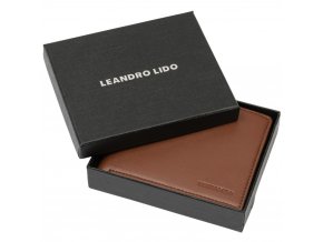 LEANDRO LIDO Klasická peňaženka hnedá