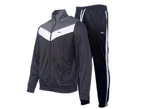 Slazenger Poly Pánska Tepláková Súprava Čierno Šedá