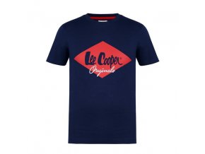 Lee Cooper Logo Pánske Tričko Tmavo Modré