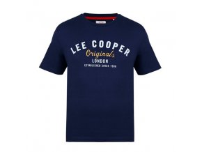 Lee Cooper Pánske Tričko Cooper Logo Tmavo Modré