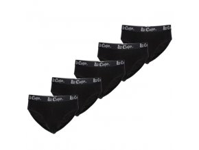 Lee Cooper Pánske Slipy 5 Pack Čierne (Veľkosť S, Farba Čierna)