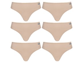 MONT EMILIAN "Nimes" Women thong Pack of 6 beige