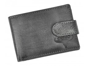Menšia čierna pánska kožená peňaženka RFID v krabičke BUFFALO WILD