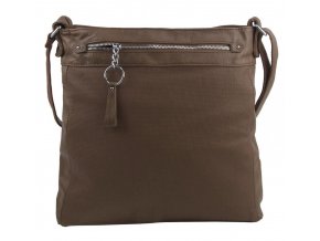 TESSRA Veľká ílovo hnedá crossbody dámska kabelka D5580