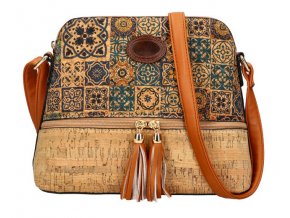 Crossbody dámska kabelka v korkovom dizajne T8297 typ 8