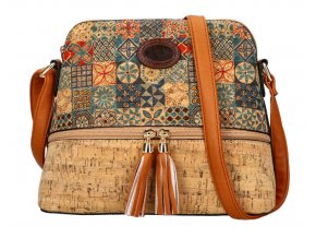 Crossbody dámska kabelka v korkovom dizajne T8297 typ 14