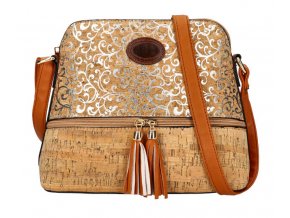 Crossbody dámska kabelka v korkovom dizajne T8297 typ 16