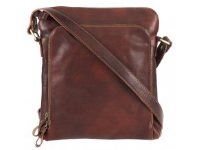 Kožená kvalitná pánska crossbody taška NICO 24x27x8 cm hnedá