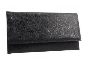 Elegantná čierna tenká dámska listová kabelka SP07 GROSSO