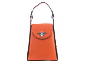 Menšia dámska kabelka crossbody / do ruky oranžová