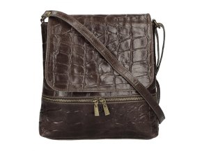 kozena damska crossbody kabelka tr189 tmava hneda
