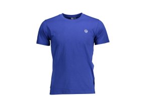 Sergio Tacchini Perfektné Pánske Tričko Krátky Rukáv Modrá (Veľkosť XL, Farba modrá)