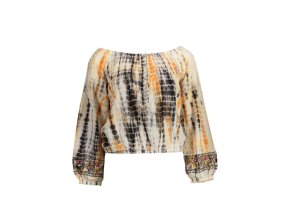 DESIGUAL Perfektné Dámske Tričko Dlhý Rukáv Béžová (Veľkosť L, Farba Bežová)