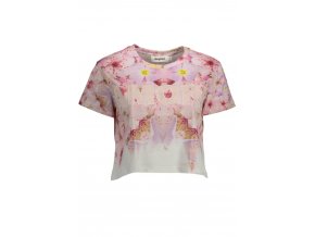 DESIGUAL Perfektné Dámske Tričko Krátky Rukáv Ružová (Veľkosť M, Farba ružová)