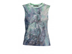 DESIGUAL Perfektný Dámsky Top Svetlo modrá (Veľkosť XL, Farba modrá)