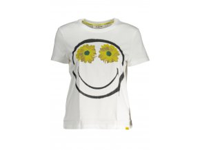 DESIGUAL Perfektné Dámske Tričko Krátky Rukáv Biela (Veľkosť XL, Farba Biela)
