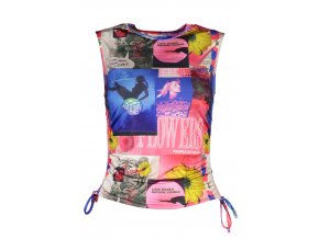 DESIGUAL Perfektný Dámsky Top Modrá (Veľkosť M, Farba modrá)