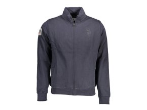 U.S. POLO Perfektná Pánska Mikina na zips Modrá (Veľkosť 2XL, Farba modrá)