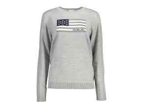 U.S. POLO Štýlový Dámsky Pulóver Šedá (Veľkosť L, Farba šedá)