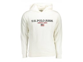 U.S. POLO Perfektná Pánska Mikina Biela