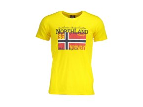 NORWAY 1963 Perfektné Pánske Tričko Krátky Rukáv Žltá (Veľkosť L, Farba žltá)