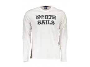 North Sails Perfektné Pánske Tričko Dlhý Rukáv Biela