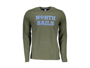 North Sails Perfektné Pánske Tričko Dlhý Rukáv Zelená