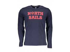 North Sails Perfektné Pánske Tričko Dlhý Rukáv Modrá