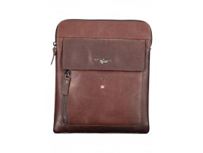 AERONAUTICA MILITARE Praktická Pánska Crossbody Taška Hnedá