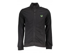 GIAN MARCO VENTURI Perfektná Pánska Mikina na zips Čierna (Veľkosť M, Farba čierna)