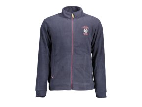 GIAN MARCO VENTURI Perfektná Pánska Mikina na zips Modrá (Veľkosť L, Farba modrá)