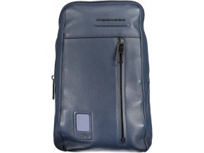 PIQUADRO Praktická Pánska Crossbody Taška 20X35X6cm Modrá