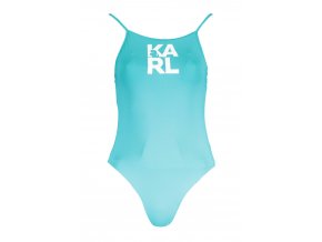 KARL LAGERFELD BEACHWEAR Perfektné Dámske Jednodielne Plavky Svetlo modrá