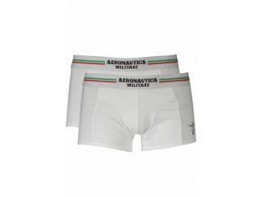 Aeronautica Militare Pánske Boxerky 2 Pack Biele (Veľkosť M, Farba Biela)
