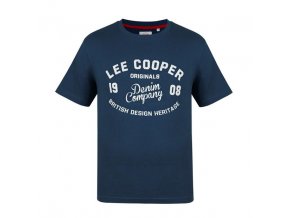 Lee Cooper Pánske Tričko Cooper Logo Modré