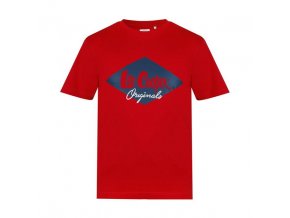 Lee Cooper Logo Pánske Tričko Červené (Farba Červená)
