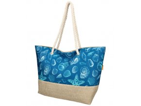 Veľká modrá plážová taška cez rameno BZ5697-1