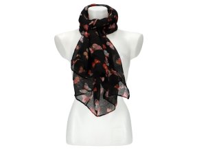 damsky letni satek s motyly m1104 cerny