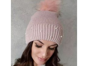 Novosť Štýlová Dámska Zimná Čiapka broskyňová (Farba Červená)