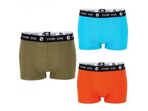 Stark Soul® Prémiové Pánske Boxerky bez bočných švov set 3 kusy mix farieb (Veľkosť M, Farba Šedá)