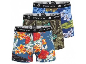 Stark Soul® Prémiové Pánske Hawajské Boxerky ALOHA bez bočných švov set 3 kusov mix farieb (Veľkosť XL, Farba Červená)