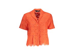 DESIGUAL Štýlová Dámska Košeľa Oranžová (Veľkosť S, Farba oranžová)