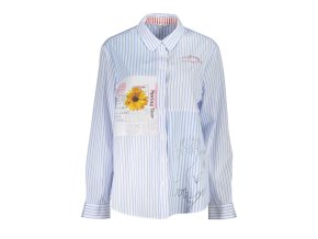 DESIGUAL Štýlová Dámska Košeľa Svetlo modrá (Veľkosť 2XL, Farba modrá)