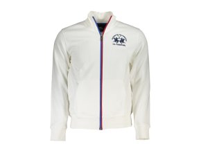 LA MARTINA Perfektná Pánska Mikina na zips Biela (Veľkosť 2XL, Farba Biela)