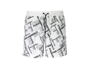 KARL LAGERFELD BEACHWEAR Perfektné Pánske Plavky Biela (Veľkosť S, Farba Biela)