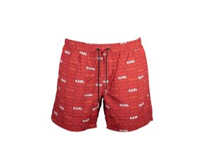 KARL LAGERFELD BEACHWEAR Perfektné Pánske Plavky Červená (Veľkosť S, Farba červená)